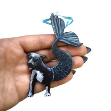 Pitbull Mermaid Christmas Ornament