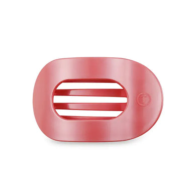 Calming Coral- Flat Round Hair Clip