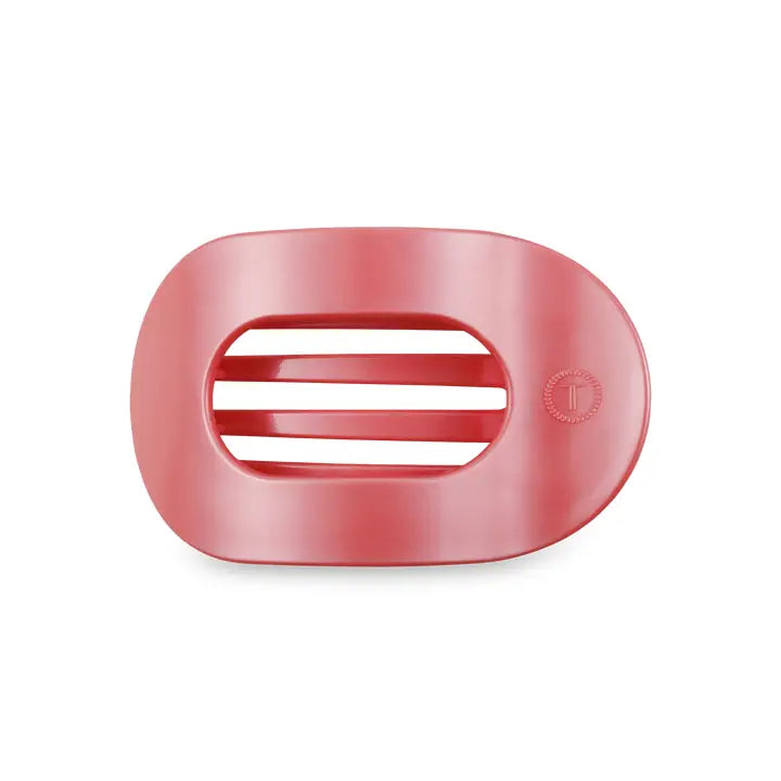 Calming Coral- Flat Round Hair Clip