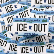 Ice Out Minnesota License Plate Sticker