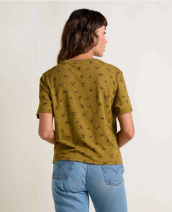 Women’s Boundless Jersey Crew Organic Cotton T-Shirt - Coyote Floral