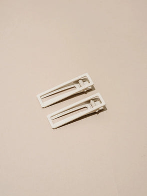 Lu Lu Hair Clip Sets - Bone