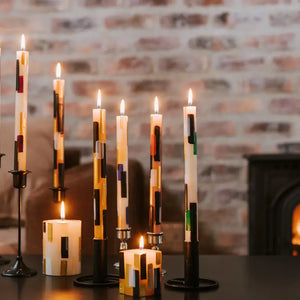 Hand Painted Taper Candles from South Africa (Set of 2 - Various Styles)