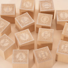 Bare Wood Alphabet Blocks