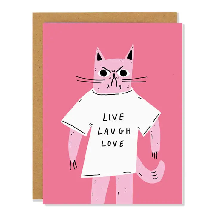 Grumpy Cat Live Laugh Love Greeting Card