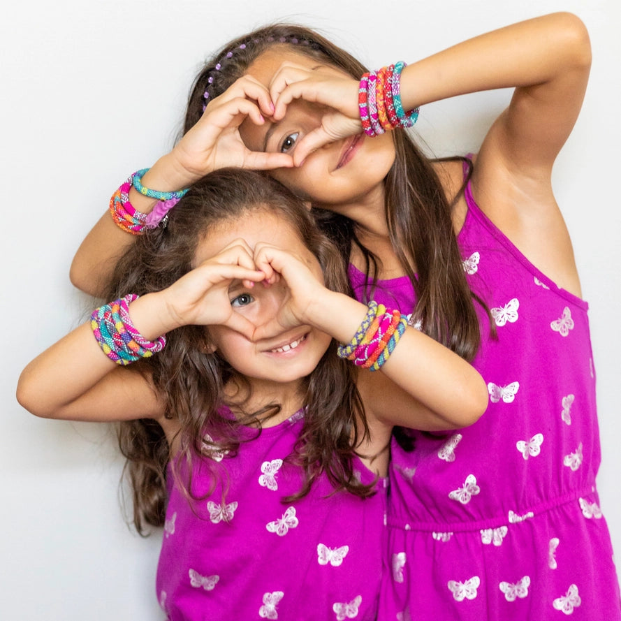 Flower Power & Confetti Rollies - Fair Trade Bracelets for Kids