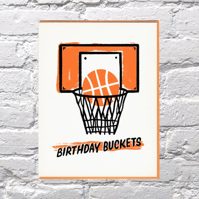 Birthday Basketball Buckets Greeting Card