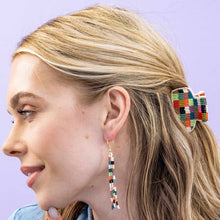 Gia Petite Multi-Color Checked Claw Multi-Check