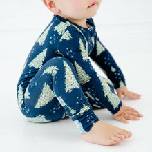 All Spruced Up Bamboo Christmas Trees Convertible Footie Pajamas