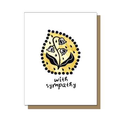With Sympathy Snowbells Greeting Card