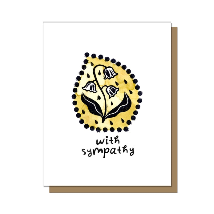 With Sympathy Snowbells Greeting Card