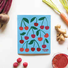 Wild Cherries Swedish Dishcloth