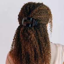 Round Flat Hair Clip  - Jet Black