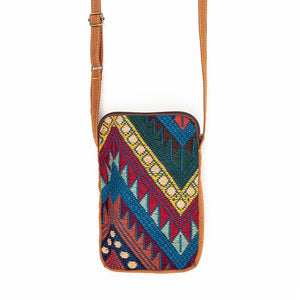 Geometric Handwoven Crossbody Pouch