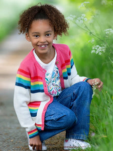 Organic Cotton Rainbow Cardigan