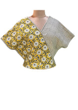 Handmade Quilted Vest – Reversible Floral & Stripe Crop Top