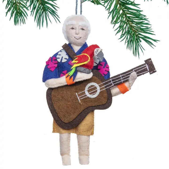 Jimmy Buffett Felt Ornament