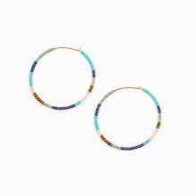 Beaded Hoop Earrings (Multiple Colors)