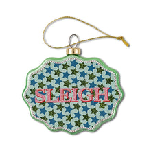 Sleigh Scallop Glass Ornament