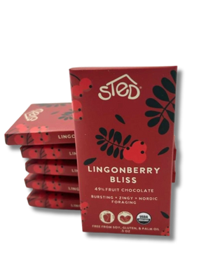 Mini Lingonberry Bliss Chocolate Bar - Fair Trade