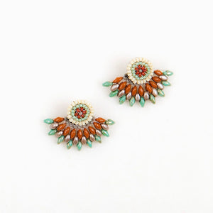 Duo Beaded Fair Trade Post Earrings (Multiple Color Options)