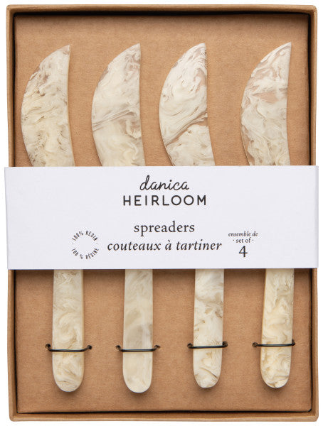 Resin Spreaders -  Bold Tortoiseshell & Dappled Ivory
