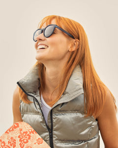 Arches - Soft Navy Blue + Brown Polarized Lens Sunglasses