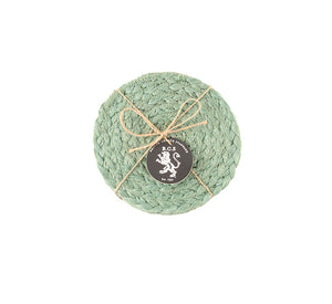 Silk Jute Coasters (Set of 4)- Multiple Colors