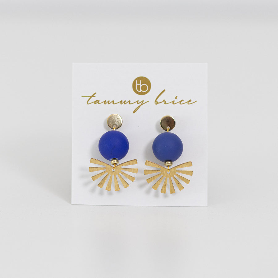 Blue Dot Earrings by Local Maker Tammy Brice