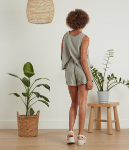 Birch Short – Black & White Stripe | Ethical Summer Shorts