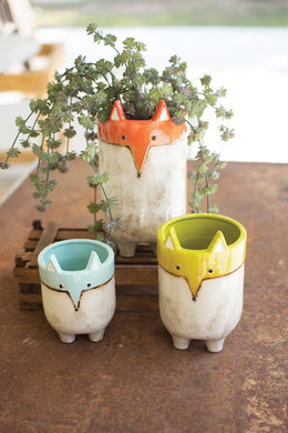 Ceramic Fox Vases/Planters