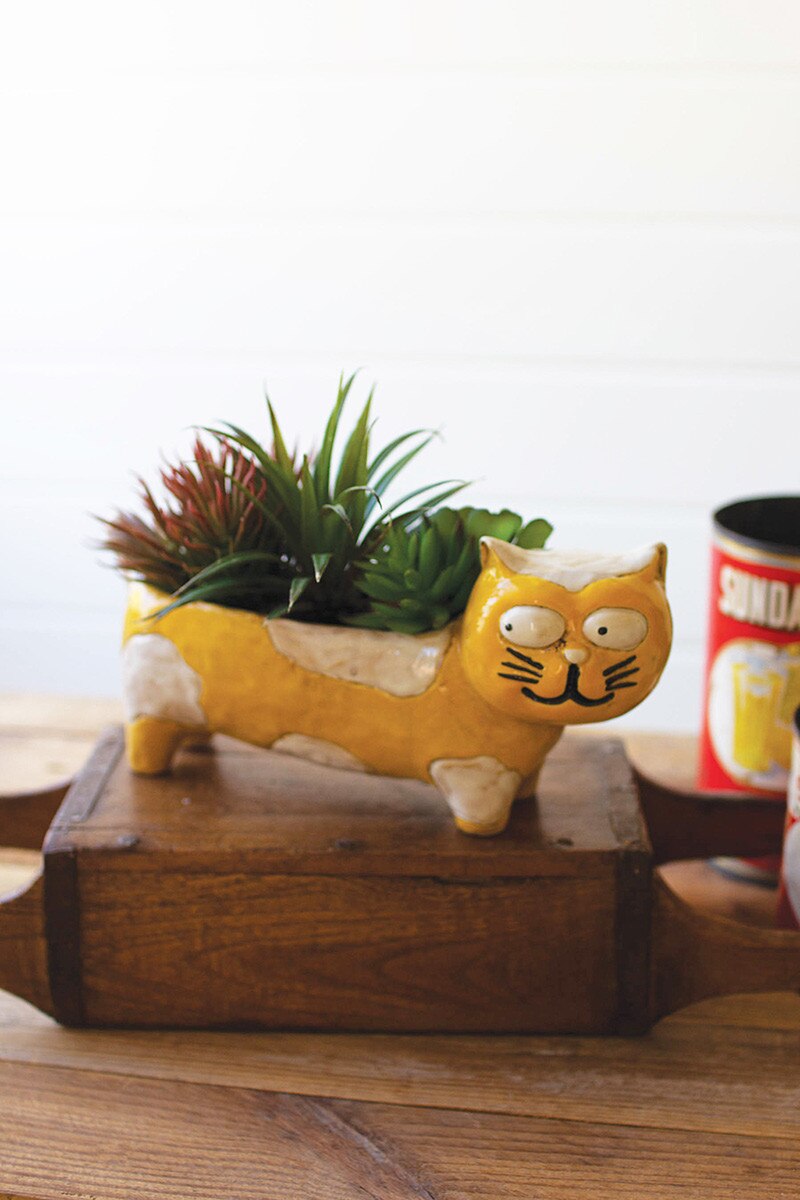 Ceramic Cat Planter/Vase