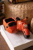 Ceramic Motorcycle with Sidecar Planter