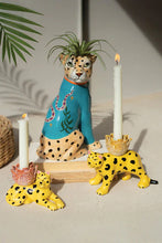 Ceramic Cheetah Bud Vase