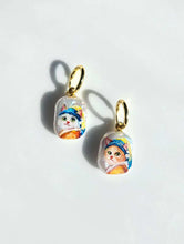 Hand-Painted Baroque Pearl Dangle Earrings