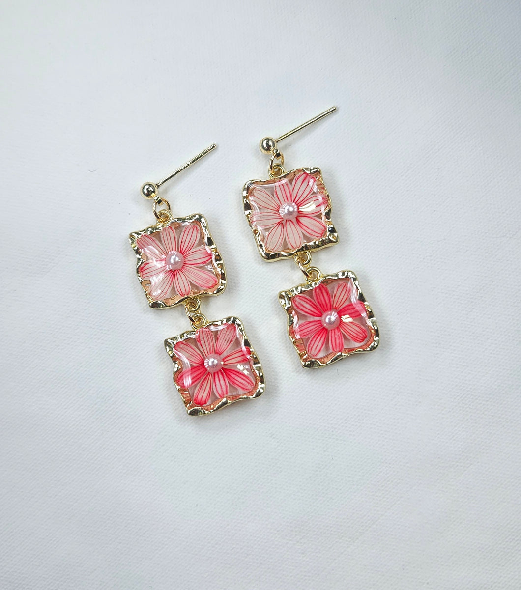 Chamomile Petals Flower Earrings