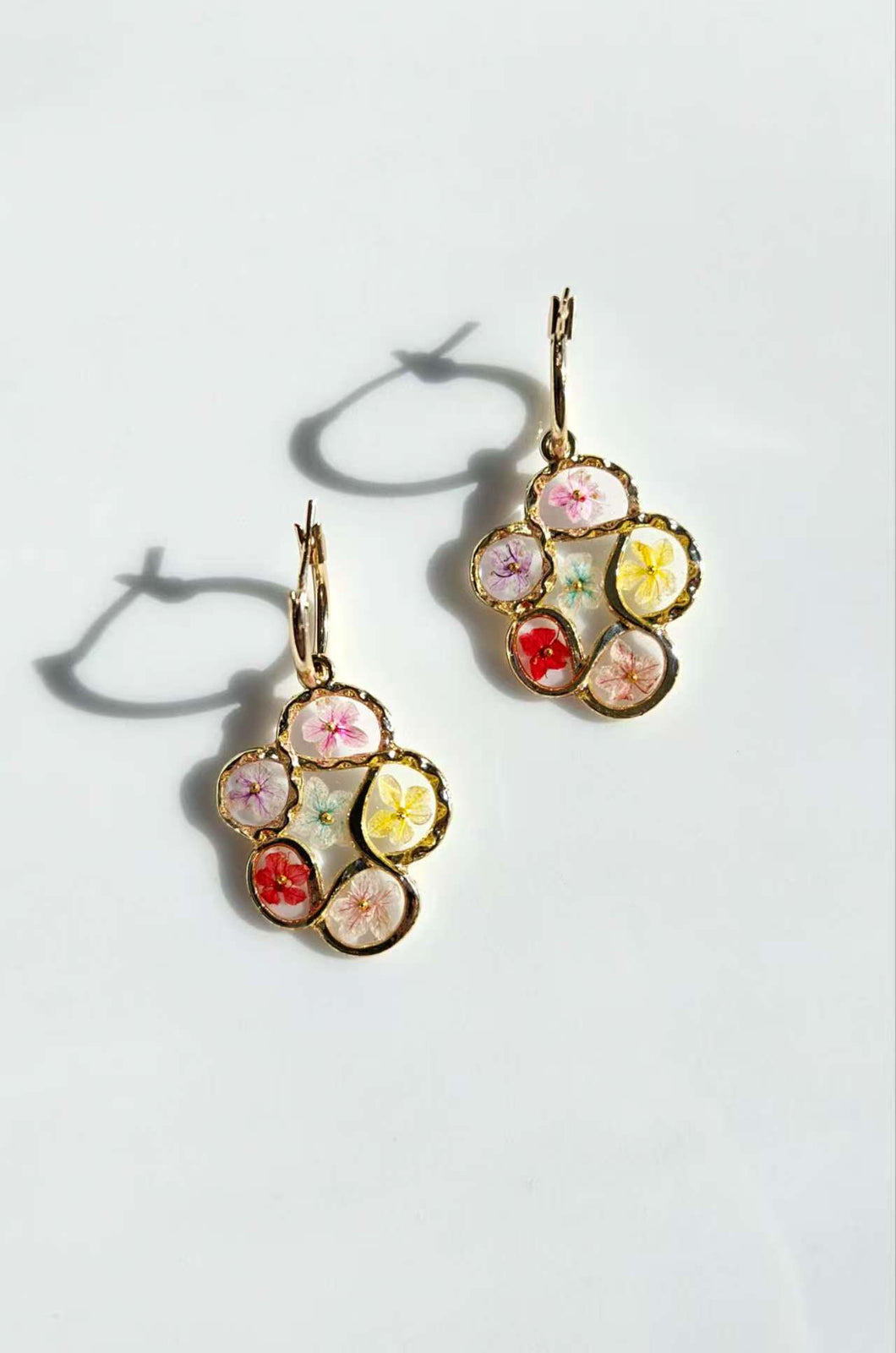 Didiscus Flower Earrings (Multiple Colors)