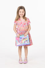 Meadow Blush Wrap Dress – Kids Block Printed Wrap Dress