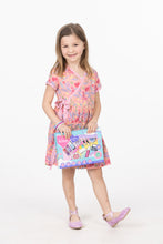 Meadow Blush Wrap Dress – Kids Block Printed Wrap Dress