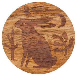 Timber Engraved Acacia Wood Coasters (Set of 4)