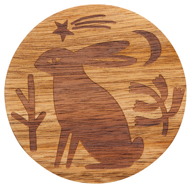 Timber Engraved Acacia Wood Coasters (Set of 4)