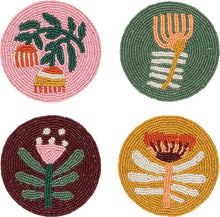 Hand-Beaded Venus Coasters (Set of 4)