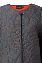 Brenda Jacket – Blue Denim with Orange Embroidery