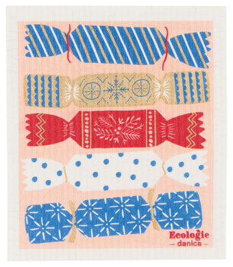 Christmas Crackers Swedish Dishcloth