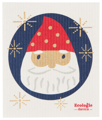 Santa Ornament Swedish Dishcloth