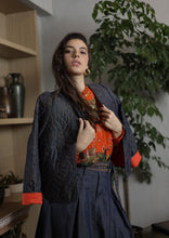 Brenda Jacket – Blue Denim with Orange Embroidery