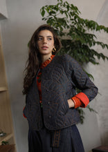 Brenda Jacket – Blue Denim with Orange Embroidery