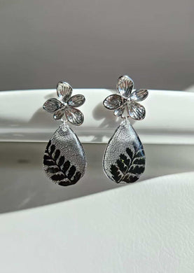 Ficus Leaf Fern Earrings