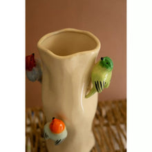 Ceramic Vase With Colorful Birds