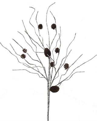 BIRCH SPRAY W/CONES X3 25